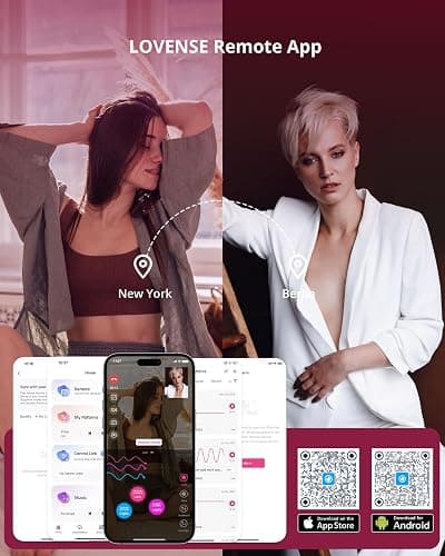 LOVENSE Lapis Strapless Strap on Dildos Double-Ended G Spot Vibrator with Flexible Bulb Vibrating Butt Plug Adult Toy & Game Remote Control Clitoral Stimulator Sex Toys for Women Lesbian Couple thumbnail 2