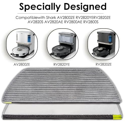 (5 Pack) Replacement Mop Pads for Shark AV2800ZE, RV2820YE, RV2820ZE, AV2820S, AV2820AE, RV2800AE, RV2800S, RV2800YE, RV2800ZEUS, AV2810ZE, AV2810YS, RV2810YS, UR2850YS, UR2850YEUS, UR2860YS thumbnail 3