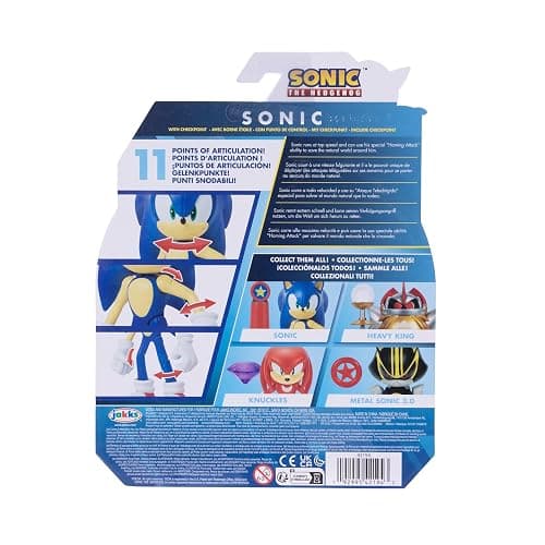 Sonic the Hedgehog 4-inch Sonic Action Figure with Blue Checkpoint Accessory. Ages 3+ (Officially licensed by Sega) thumbnail 7