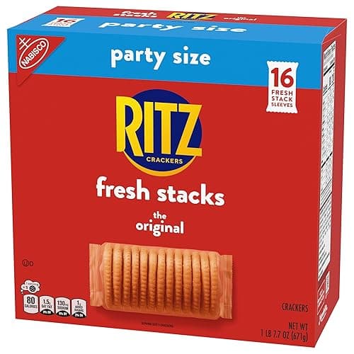 RITZ Fresh Stacks Original Crackers, Party Size, Christmas Stocking Stuffers, Holiday Crackers, 23.7 oz (16 Stacks) thumbnail 16