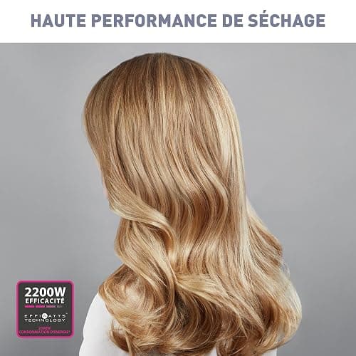 Calor Studio Dry Sèche-cheveux, Technologie Effiwatts pour une consommation d'énergie réduite, 6 réglages de vitesse/température, Concentrateur, Touche air frais, Grille arrière amovible CV5803C0 thumbnail 3