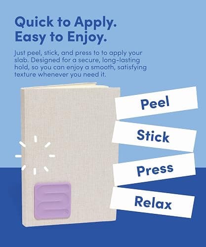 Speks Slabs Silicone Sensory Stickers | Calming Strips & Fidget Stickers for Desk | Anxiety & Focus Tool for Teens and Adults | Blue 3-Pack thumbnail 4