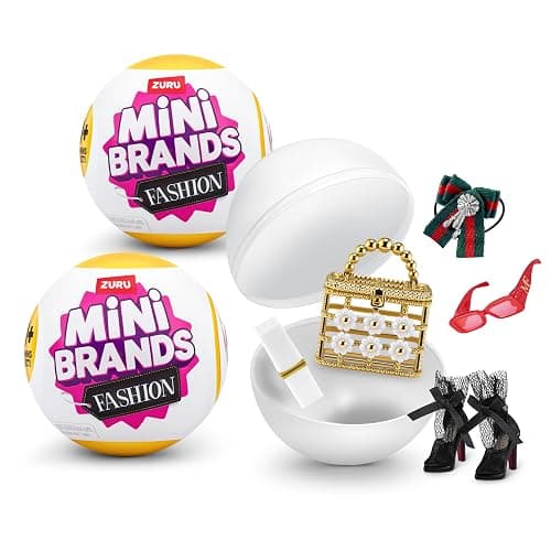 Mini Brands Fashion 2 Pack Series 3 by ZURU Real Miniature Fashion Brands Collectible Toy, 2 Capsules of 5 Mystery Miniature Brands for Girls, Teens, Adults and Collectors (2 Pack) - Image 1