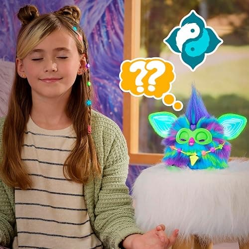 Furby Galaxy Edition, Glow in The Dark, 15 Fashion Accessories, Interactive Plush Toys for 6 Year Old Girls & Boys & Up, Voice Activated Animatronic (Amazon Exclusive) thumbnail 12