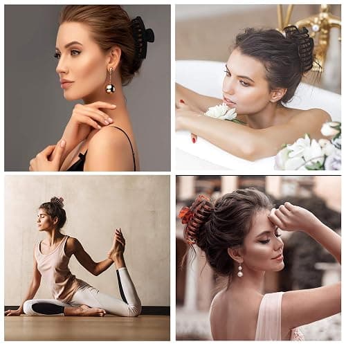 OWIIZI Large Hair Claw Clips for Women 4.3" Matte Leopard Jumbo Hair Clips Non-Slip Ponytail Barrette Strong Hold Claw Clips for Girls Long Thick Hair (4Packs) - Style 1 thumbnail 5