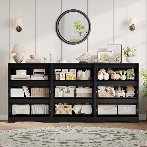 HOSTACK Modern 3 Drawers Dresser, Wood Chest of Drawers with Storage, Black | Small Dresser with Cut-Out Handles, Black Dresser, 3 Drawers Chest, Tall Storage Dresser for Living Room, Apartment, Renter thumbnail 7