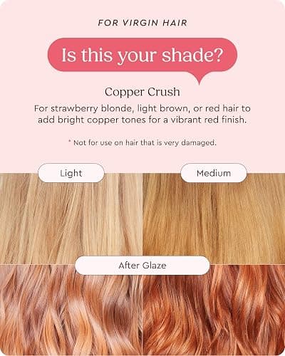 Glaze Supergloss Color Conditioning Gloss With Dispensing Pump – Hydrating Semi-Permanent Color Hair Gloss & Shine Boost – Vegan, Cruelty-Free – 6.4 fl oz - Copper Crush - Bright Copper thumbnail 5