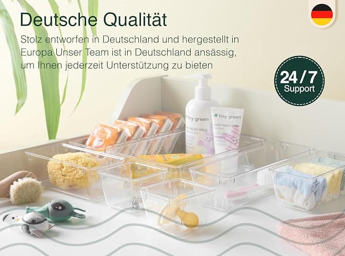 uandu Schubladen Organizer, 25er Set, Schreibtisch Organizer, Küchen Organizer, Organizer Schubade, Schminktisch Organizer, Make up Organizer, Schubladentrenner, Badezimmer Organizer, Organizer Küche thumbnail 7