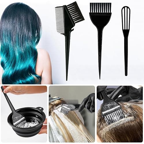 Xarchy 19 Pcs Professional Hair Bleach Kit Hair Coloring Products with Hair Dye Brush, Hair Color Bowl, Hairclips, Applicator, Earmuffs for Hair Highlighting and Hair Coloring at Home thumbnail 5