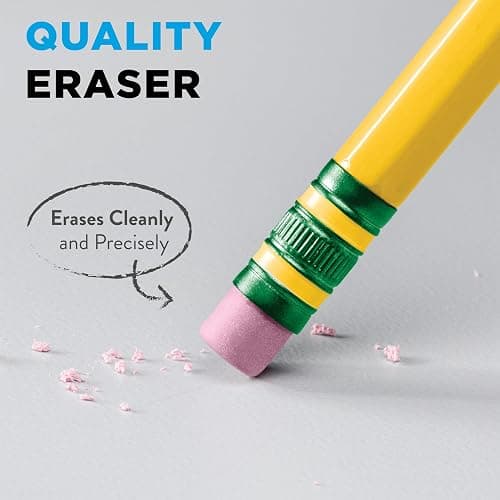 Ticonderoga Wood-Cased Pencils, Pre-Sharpened, #2 HB Soft, Yellow, 18 Count thumbnail 8