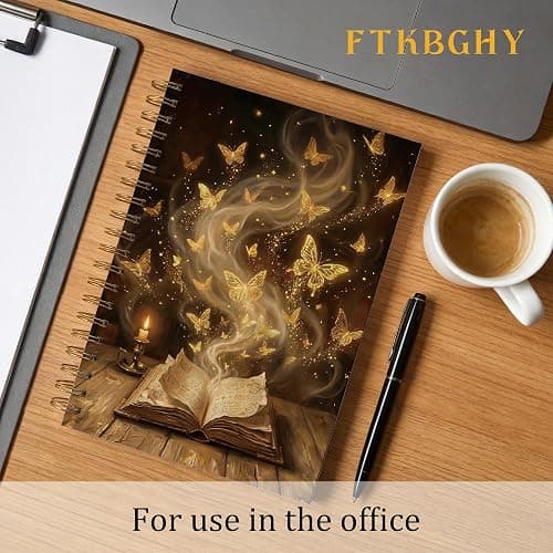 FTKBGHY Fantasy Reading Journal Notebook, Book Lover Gifts Notebooks for Note Taking, Bookish Bookworm Gifts, Dark Academia Butterfly Book Journal, 5.5x8.3 Inch thumbnail 7