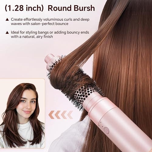 HydraStyl 5 in 1 Hot Air Styler, Hair Dryer Brush with Auto Wrap Curler, 110,000 RPM High-Speed Blow Dryer Styler, Frizz-Free Styling for All Hair Types-Straight, Wavy & Curly, No Heat Damage, 1200W thumbnail 6