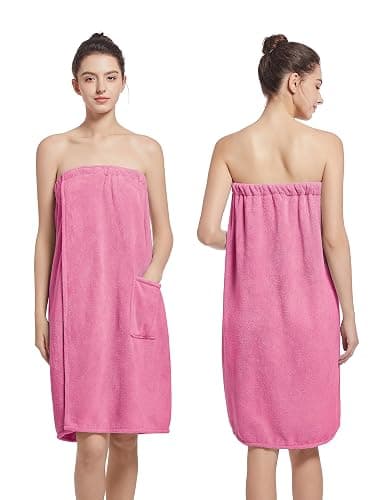Women'S Soft Wrap Towel Full Length，Bath Robe After Shower Female Plush Long，Spa Bathrobes Lightweight With Pockets thumbnail 2