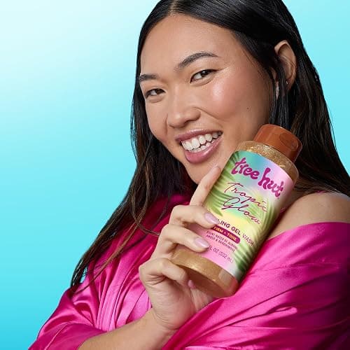 Tree Hut Tropic Glow Sparkling Gel Wash, Moisturizing & Hydrating Body Wash with Shea Butter, Warm Scent, Soft & Radiant Skin, 18 fl oz thumbnail 3