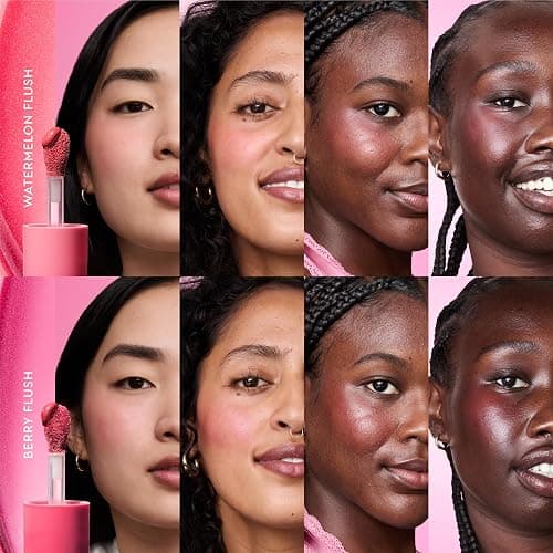 Glow Recipe Niacinamide Dewy Flush Tinted Liquid Blush Serum - Glowy Blush for Cheeks to Smooth, Hydrate & Brighten - Liquid Korean Makeup with Buildable Soft Pink Tint - Watermelon Flush (0.4 oz) thumbnail 6