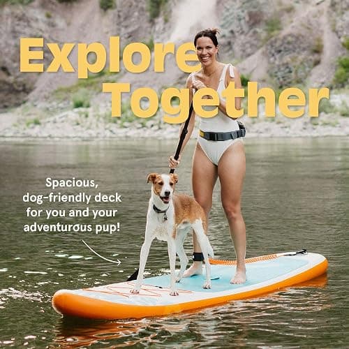 Retrospec Weekender Inflatable Stand Up Paddle Board Includes Paddle, Pump, and Accessories 10’6” Lightweight iSUP, Puncture Resistant Inflatable Paddle Board for Adults thumbnail 2