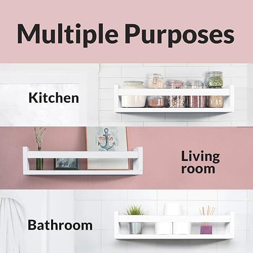 NATURE SUPPLIES Set of 3, 16.4". Nursery Book Shelves, Solid Wood for Books, Toys, Decor, Wall Bookshelf for Kids Bedroom, Floating Shelf, Stylish and Functional Storage Solution, Brown thumbnail 6