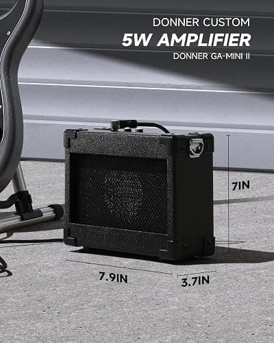 DONNER DST-80 Electric Guitar 39” Beginner Electric Guitar Kit with Amp, Classic SSS Pickup Complete with Gig Bag, Tuner, Capo, Strap, Picks, and Free Online Lessons thumbnail 6
