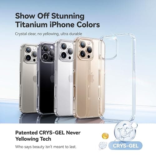CASEKOO for iPhone 16 Pro Case Crystal Clear, [Never Yellow Technology] [12FT Military-Grade Protection] Transparent Slim Cover Women Men Phone 16 Pro Case 6.3 inch, Clear thumbnail 9