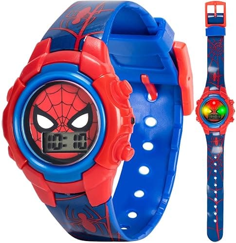 Marvel Spider-Man Kids Watches – Digital Display, Interactive Features, Adjustable Strap, Vibrant Spider-Man Graphics, Durable for Active Kids - Image 1