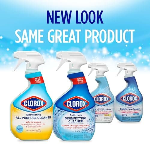 Clorox Disinfecting All-Purpose Cleaner 32 Oz and Disinfecting Bathroom Cleaner, Household Essentials, 30 Oz, Pack of 3 thumbnail 2