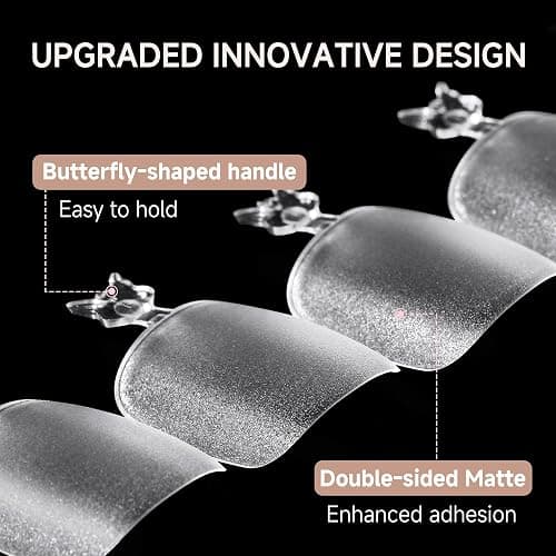 UNA GELLA Toe Nail Tips 504Pcs - Full Cover Matte Squavol Toe Nails Soft Gel Pre-file Gel Toe Nail Tips For Toe Nail Extensions Home DIY Nail Salon Soak Off 15 Sizes thumbnail 5