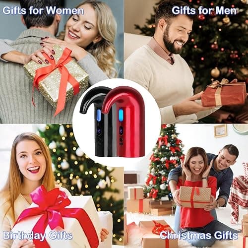 Electric Wine Aerator, Wine Decanter Pump Dispenser Gifts Set,Automatic Wine Aerator Pourer Spout. Wine Dispenser Pump Wine Accessories, Wine Gifts for Women Wine Lovers Black… thumbnail 6