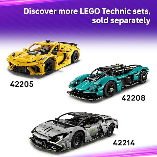 LEGO Technic Ferrari FXX K Race Car Toy - Play & Display Model Building Kit with V12 Engine, Differential and Moving Pistons - Motorsports Gift for 10+ Year Old Boys - 42212 thumbnail 9