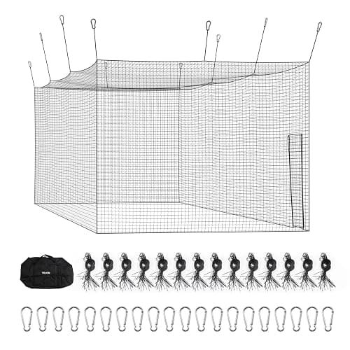 VEVOR Baseball Batting Cage,Professional Softball Baseball Batting Hitting Training Net,Heavy Duty Enclosed PE Practice Portable Pitching Cage Net with Door&Carry Bag,for Backyard,Field,Indoor&Outdoor thumbnail 9