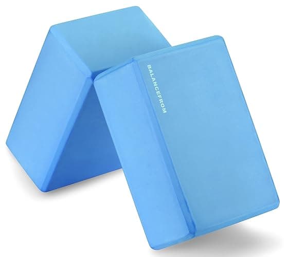 Fitvids Set of 2 High Density Yoga Blocks, 9"x6"x4" Each, Pair, Multiple Colors - Image 1