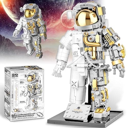 blast orby Space Astronaut Building Block Set, 966 Pcs Astronaut Building Set for Adults, Space Building Kit Toys Gifts for Kids 8-14 with Display Stand - Image 1