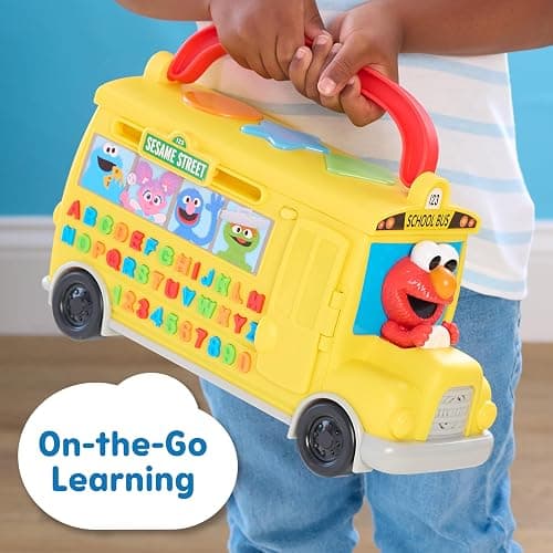 Sesame Street Elmo's Learn & Go School Bus Interactive Toy with Lights and Sounds, Toddlers Learn The Alphabet, Phonics, Numbers, Music, & More, Toy for Girls, Boys, Kids, Ages 2 and Up by Just Play thumbnail 8
