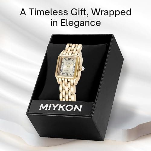 Miykon Women's Dainty Vintage Tank–Square Dress Watch – Jewelry Style Bracelet, Second Hand, Japanese Quartz, Water Resistant thumbnail 6