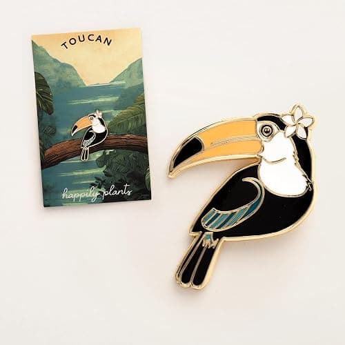 Toucan Enamel Pin - Colorful Tropical Bird Lapel Pin, Cute Jungle-Themed Accessory, Bird Collector’s Item, Unique Gift for Animal Lovers thumbnail 3