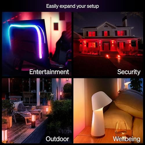 Philips Hue Essential Smart LED A19 Bulb, White and Color Ambiance, E26 Base, 8.8W, 2200K-6500K, 800 Lumens, Dimmable, Works with Alexa, Google, and Apple Home, 4-Pack thumbnail 9