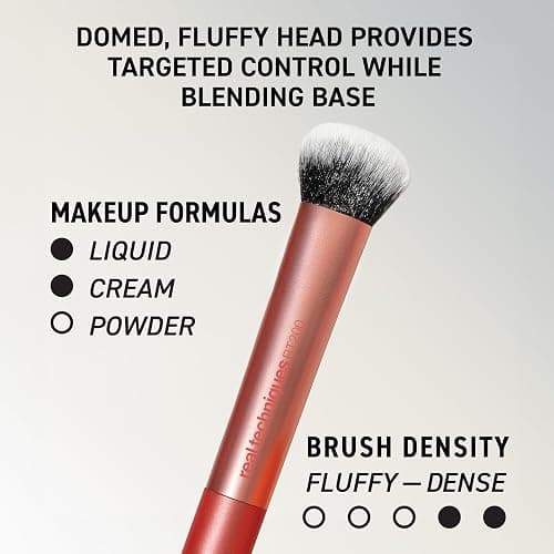 Real Techniques 6 Piece Everyday Essentials Makeup Brush Set, Includes 4 Brushes & 2 Makeup Sponges for Foundation, Blush, Bronzer, Contour, Eyeshadow & Powder, Travel Gift Set, Cruelty-Free & Vegan thumbnail 4