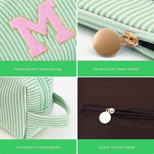 Btffitting Mothers Day Gifts for Mom,Mum Gifts from Daughter,Birthday Gifts for Wife Sister Her,Mother in Law Gift,Mama Gifts Idea,Makeup Bag Set Cosmetic Bag - Green,M thumbnail 4