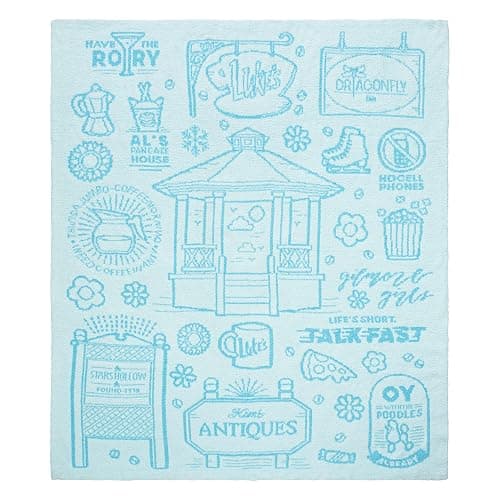 Jay Franco Gilmore Girls Feather Knit Fluffy Throw Blanket - Stars Hallow Fuzzy Blanket Measures 50 x 60 inch - Super Soft Lightweight Bedding thumbnail 2