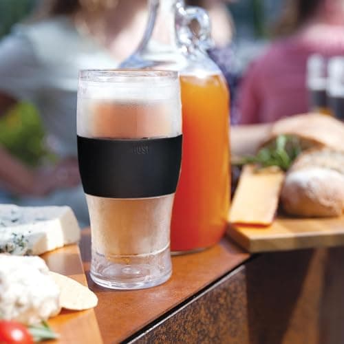 Host FREEZE Beer Glasses, Frozen Beer Mugs, Freezable Pint Glass Set, Insulated Pint Glass to Keep Your Drinks Cold, Double Walled Insulated Glasses, Tumbler for Iced Coffee, 16oz, Set of 2, Black thumbnail 11