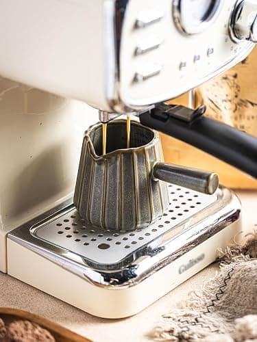 YHOJOY Espresso Cups Ceramic, 200ML Espresso Measuring Cup with Spout, Expresso Shots Cups with Handle, Espresso Accessories, Dark Green thumbnail 8