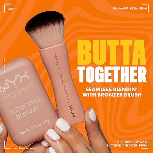 NYX PROFESSIONAL MAKEUP Matte Buttermelt Bronzer, Longwear Face Makeup with Up to 12 Hours of Wear, Vegan Formula - All Butta'd Up - 02 - All Butta'd Up - 0.17 Ounce (Pack of 1) thumbnail 6