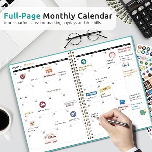 Budget Planner - Monthly Budget Book with Expense Tracker Notebook, Undated Bill Organizer & Finance Planner to Take Control of Your Money, 2025-2026 Account Book to Manage Your Finances-Blue - C.Blue thumbnail 2