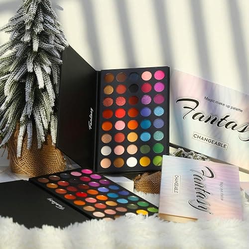Highly Pigmented Eye Makeup Palette, Matte Shimmer Metallic Eyeshadow Pallet Long Lasting Blendable Natural Colors Make Up Eye Shadows Cosmetics Gift Kit thumbnail 6