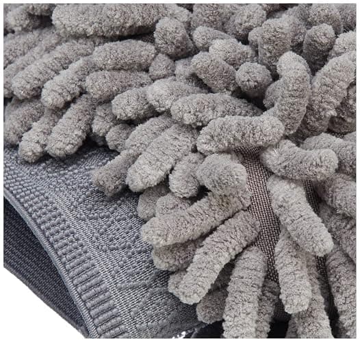 Amazon Basics Absorbent Microfiber Car Wash Drying Mitts, 2 Pack, Gray, 10.44" L x 9.06" W thumbnail 5