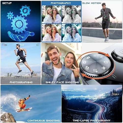 Digital Camera 2026 Upgrade for Photography, Video & YouTube | 56MP Autofocus Vlogging Camera with 3-Inch 180° Flip Screen, 16X Zoom, Built-in Flash, Compact Travel Camera with 32GB SD Card for Kids thumbnail 9