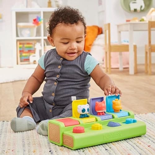 Playskool Busy Poppin’ Pals Pop-up Activity Toy for Babies and Toddlers Ages 9 Months+ (Amazon Exclusive) thumbnail 2