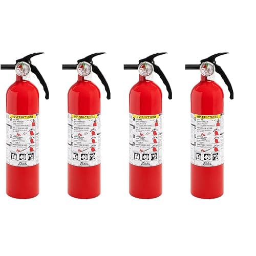 Kidde Fire Extinguisher for Home, 1-A:10-B:C, Dry Chemical Extinguisher, Red, Mounting Bracket Included, 4 Pack - Image 1