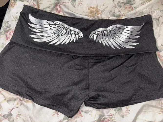 Goth Fold Over Shorts Y2k Bottoms Emo Grunge Clothes Streetwear Micro Mini Shorts 2000s Outfits for Women thumbnail 5