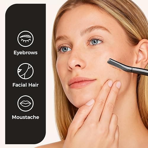 ZOMCHI Eyebrow Razor, Face Razors for Women&Men, Eyebrow Trimmer Shaper with Precision Cover,Facial Shaver with 6 Blades (Black) thumbnail 2