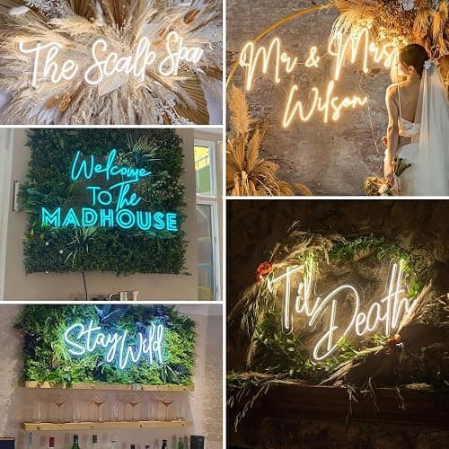 Custom Neon Sign Customizable for Wall Decor, Personalized LED Neon Light for Wedding Salon Events Party Bedroom Home Name Large Pink Lights up Signs thumbnail 4